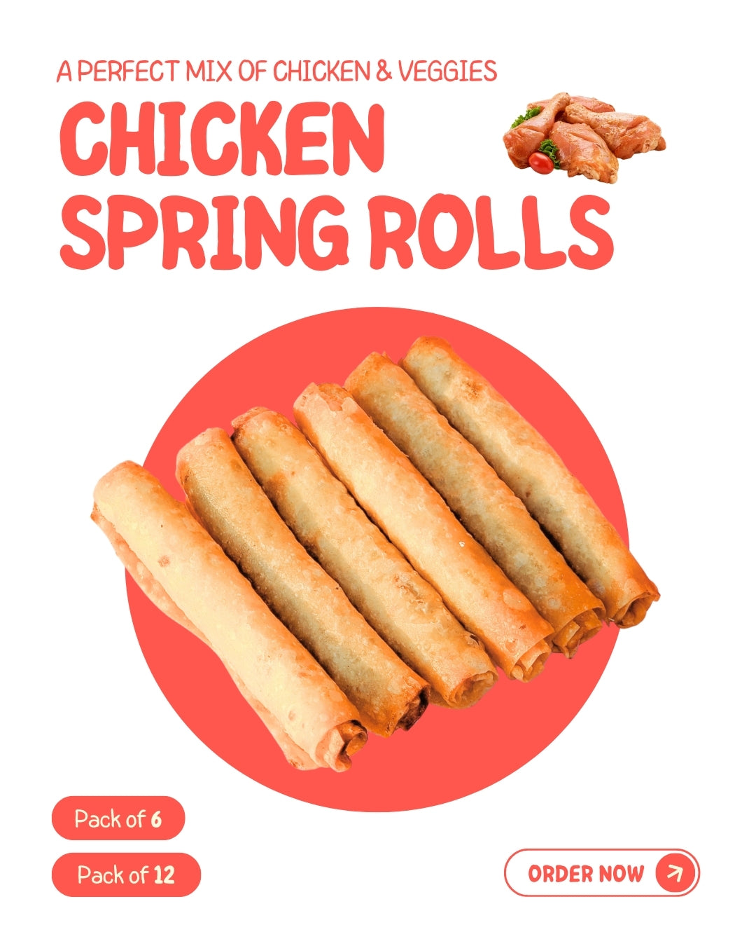 Chicken Veggie Spring Rolls