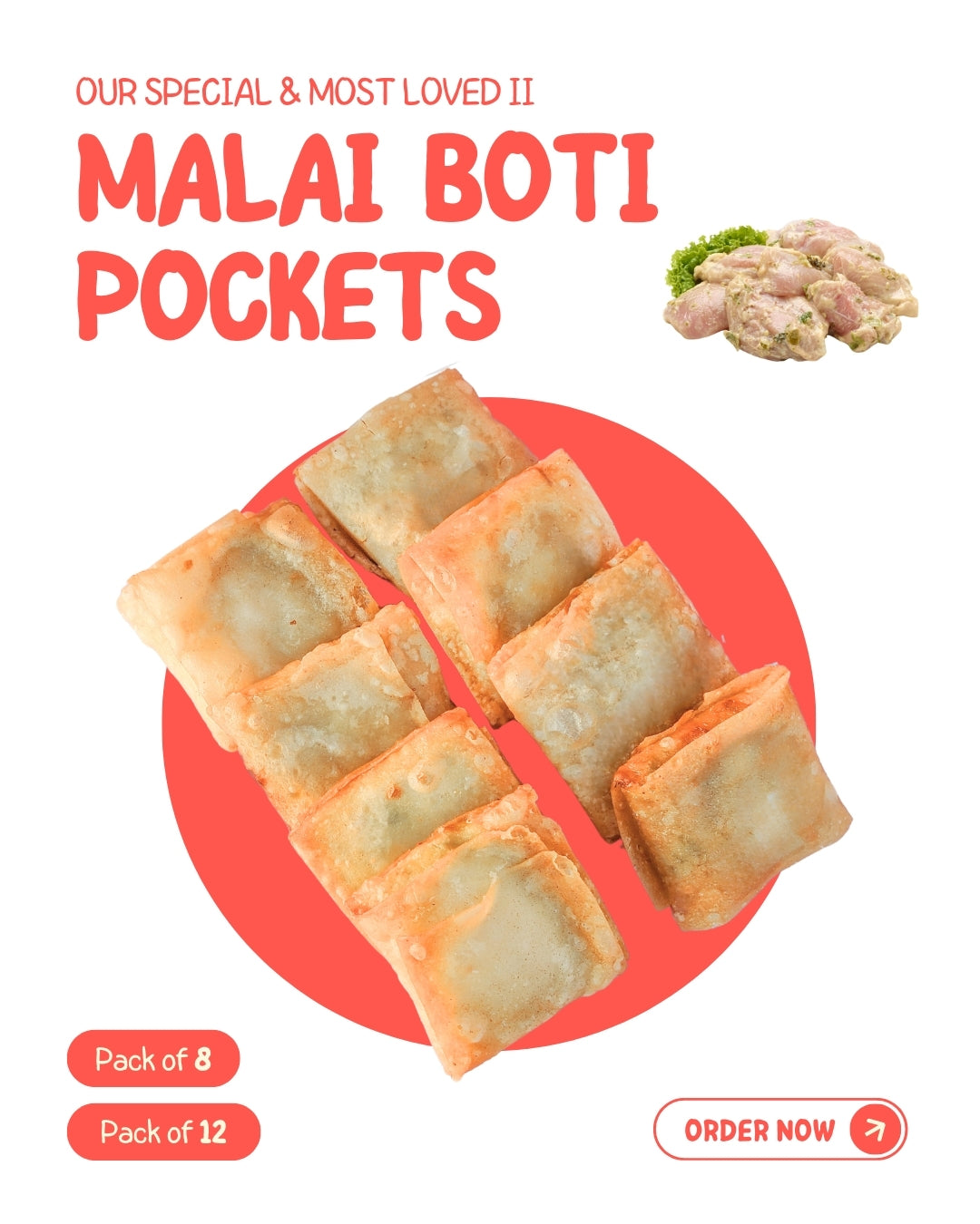 Malai Boti Pockets