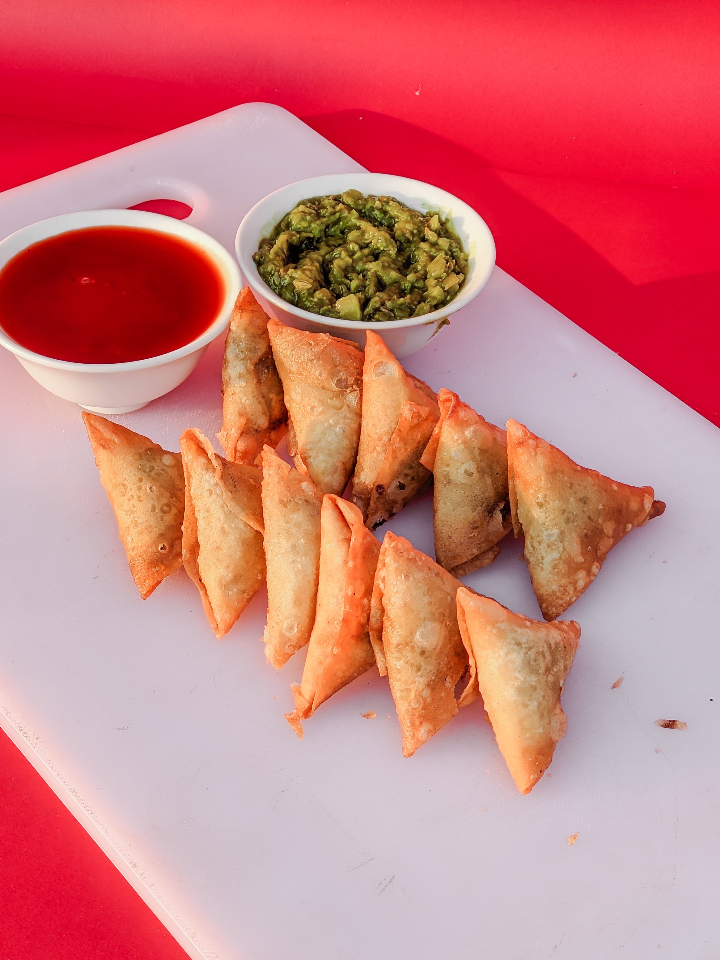 Smoked Chicken Samosas