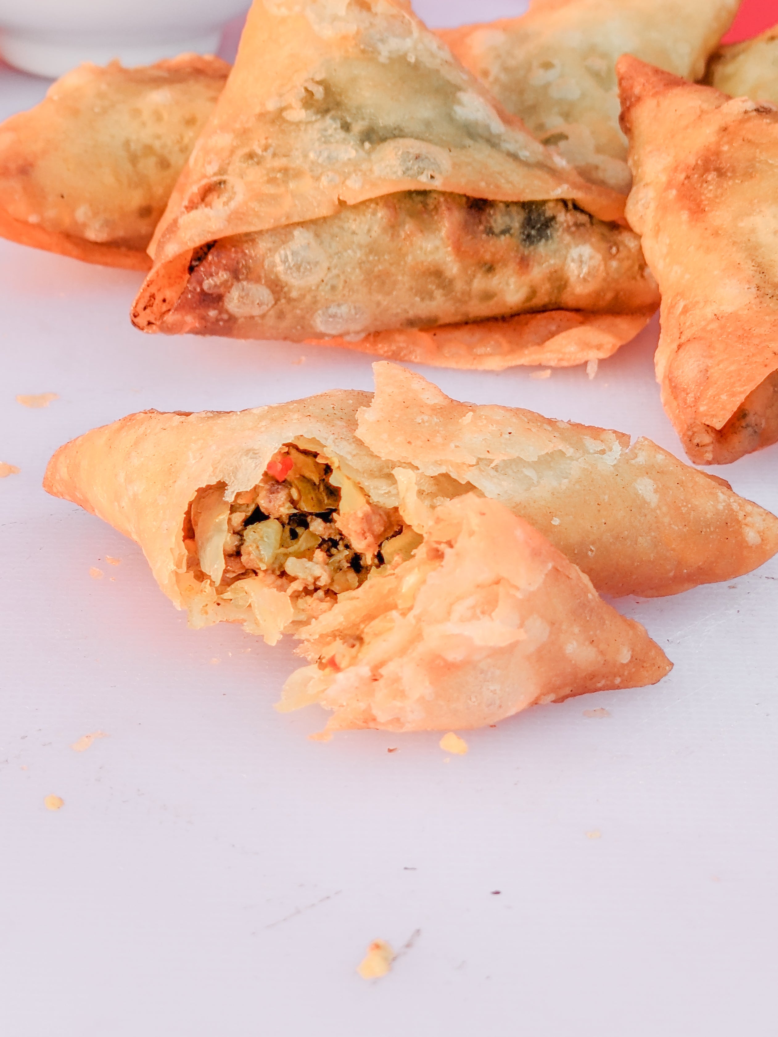 Smoked Chicken Samosas